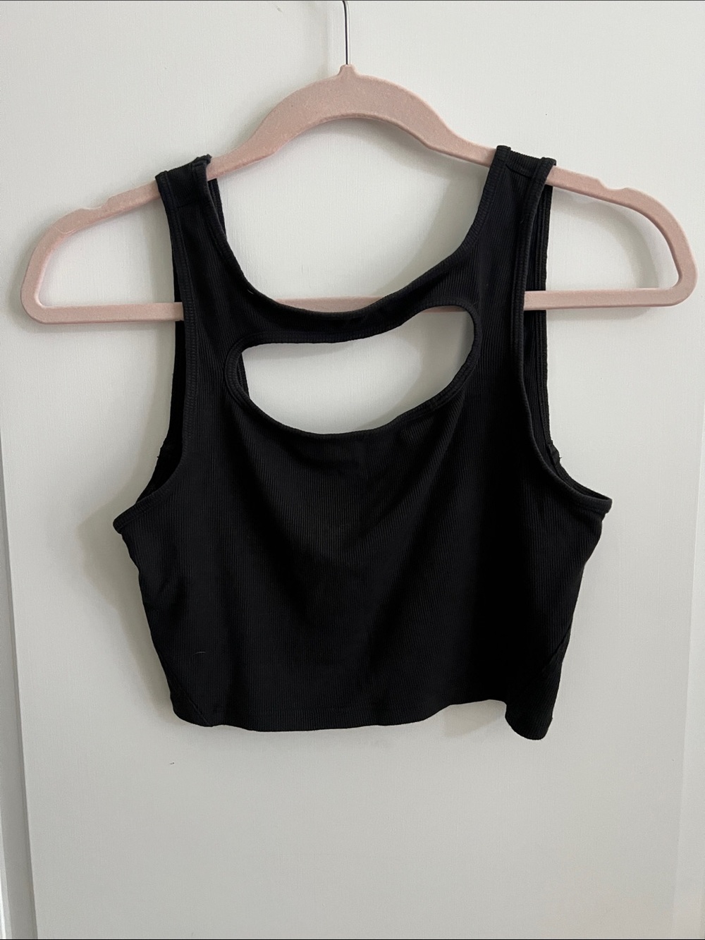 lululemon athletica Black Cutout Crop Tank